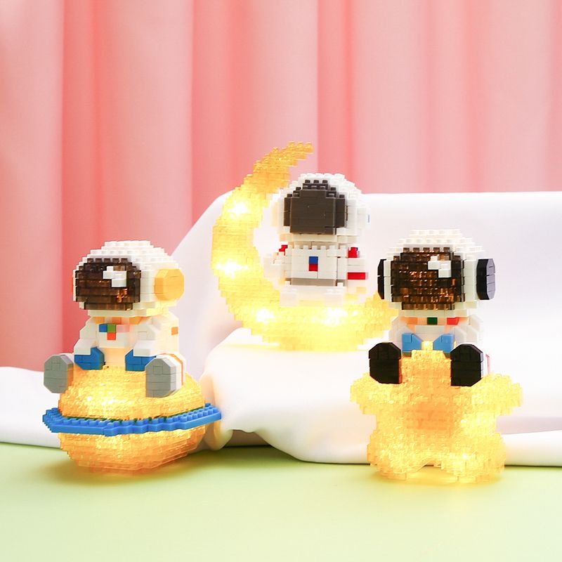 Lego phi hành gia nhỏ kèm đèn dễ thương đồ chơi lắp ráp cho bé, làm quà tặng cho người yêu bạn gái bạn trai