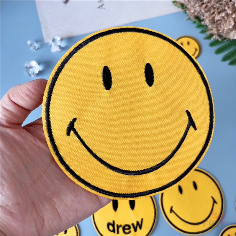 ♥ Sticker Ủi Thêu Hình Mặt Cười Thời Trang ♥ 1 Miếng Dán Ủi Quần Áo Hình Ngôi Nhà / Mặt Cười