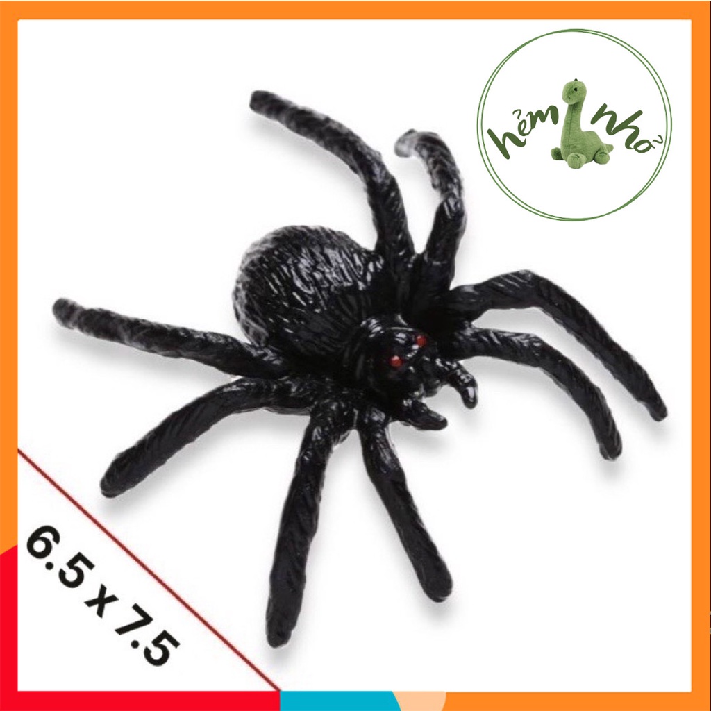 Con Nhện Giả Size To 6.5x7.5 - Dùng Troll, Trang Trí Decor, Đồ Chơi Cho Chó Mèo