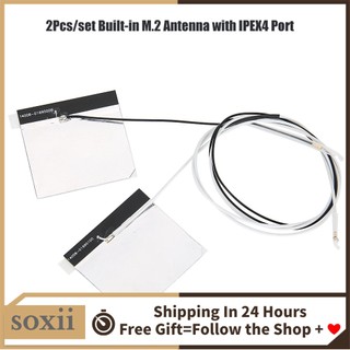 Soxii Bộ 2 Ăng Ten Wifi Ipe Gene4 M.2 Ipex4 Cổng 2.4/5g Cho Intel