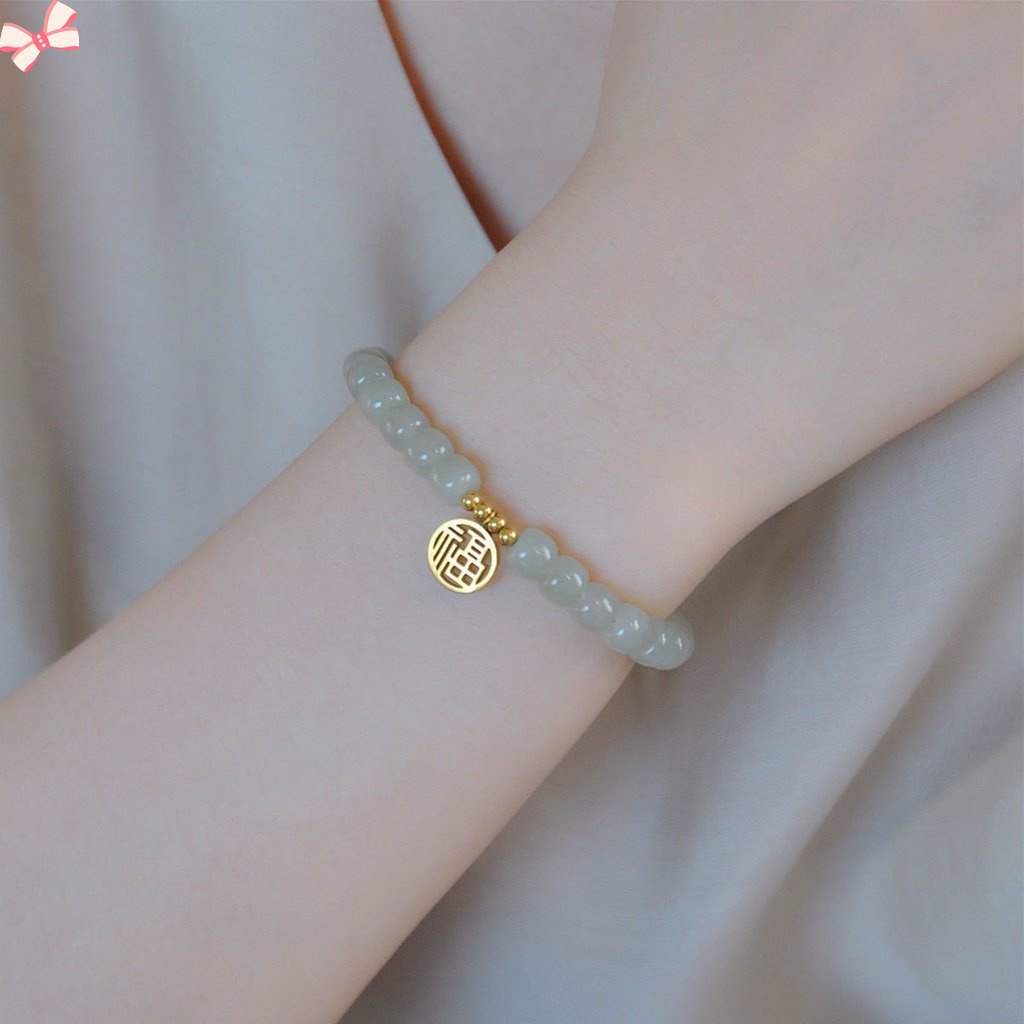 Vòng Tay May Mắn Đính Hạt Ngọc Sang Trọng Cho Nữ