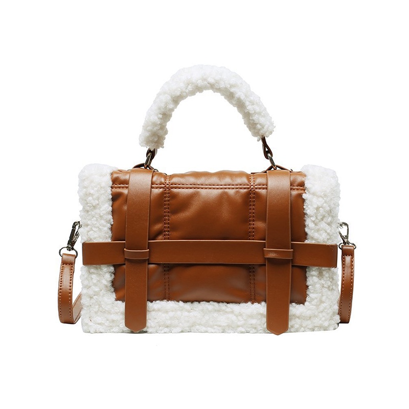 Túi Đeo Chéo Bằng Len Lông Cừu Hình Vuông Nhỏ Nhắn Phong Cách Hàn Quốc Dành Cho Nữ