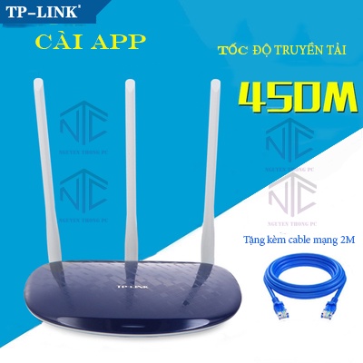 Bộ phát wifi TP- LINK 3 râu tốc độ cao xuyên tường chuẩn 450Mbps (hàng lướt)