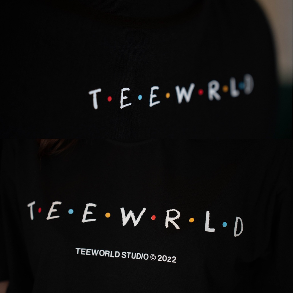 Áo Thun Local Brand Teeworld Friends T-shirt Trắng Đen Nam Nữ Form Rộng Unisex
