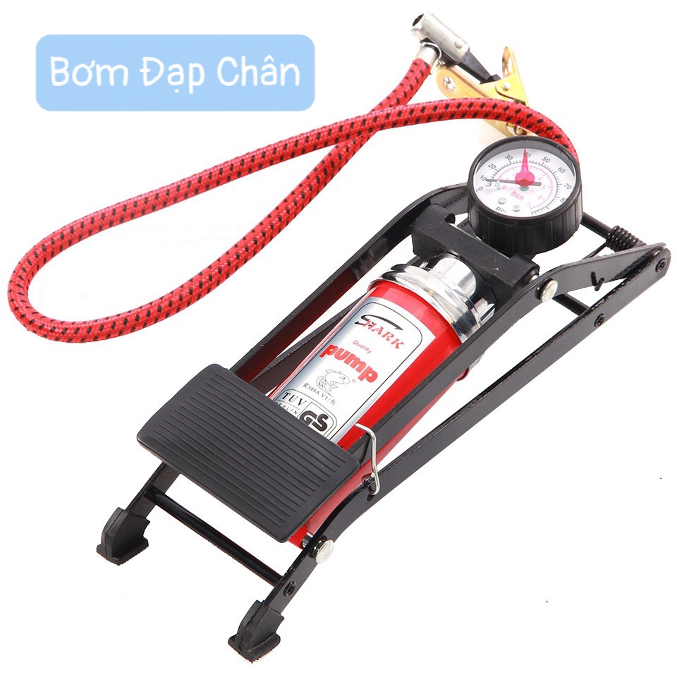 Máy Bơm Xe Đạp, Xe Máy, Ô Tô, Bơm Phao, Bóng... Bằng Chân Mini Tiện Dụng