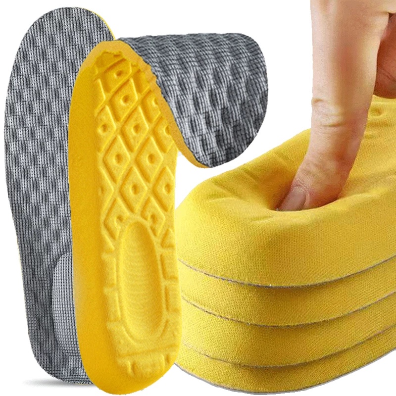 1 Cặp Đế Lót Giày Thể Thao Bằng Cao Su Non Mềm Mại Thoáng Khí Cho Nam Và Nữ