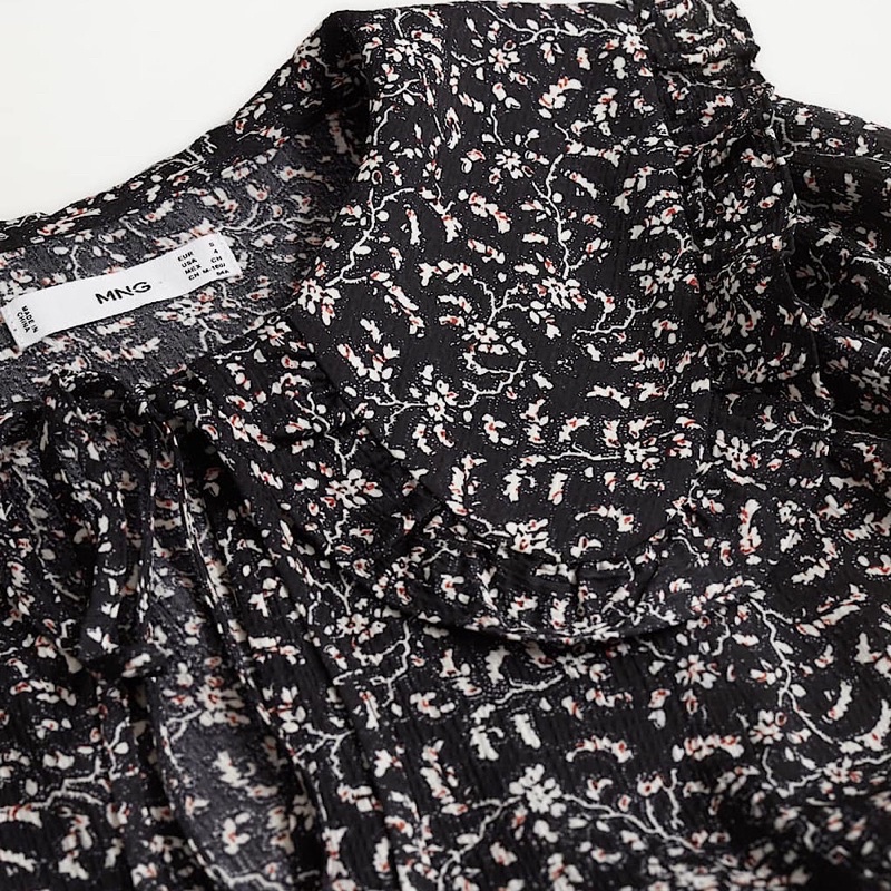 Váy Babydoll Cổ Sen hót hít Mango Auth