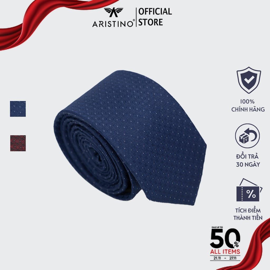Cà vạt nam ARISTINO 2 màu đa dạng, lịch lãm kèm hộp quà tặng sang trọng - ATI01802