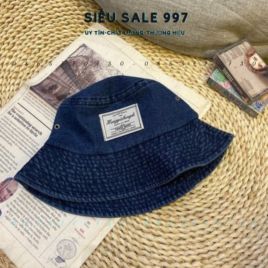 MŨ VÀNH JEAN LOGO QC HÀNG LOẠI 1 CÓ DÂY ĐIỀU CHÍNH DỄ MANG