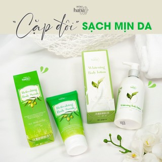 Bộ sản phẩm chăm sóc da kem body dưỡng trắng da và Muối Tắm Tẩy Tế Bào Chết Body RIORI