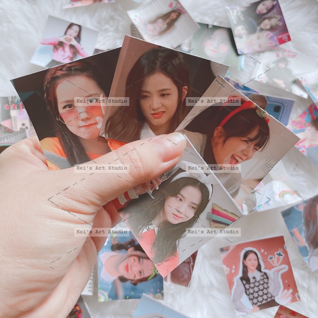 Nhận in theo yêu cầu - Set 100 cái tem niêm phong blackpink rosé, lisa, jennie, jisoo meme cute dễ thương vui nhộn