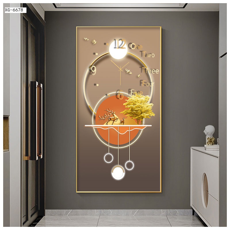 Tranh Đồng Hồ Tráng Gương Treo Tường - Tranh Hình Khối 3D Đẹp Cao Cấp (Tặng Kèm Đinh và Đinh 3 Chân Đi Kèm)
