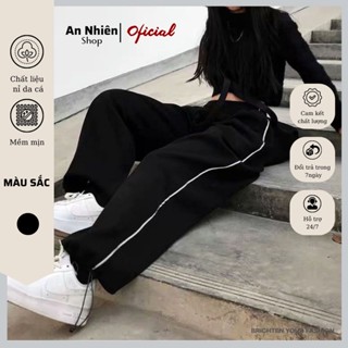  Quần Jogger Chốt Gấu 1 Sọc Nam Nữ Quần Ống Xuông Rộng Chất Nỉ Da Cá Thể Thao Ulzzang Basic 