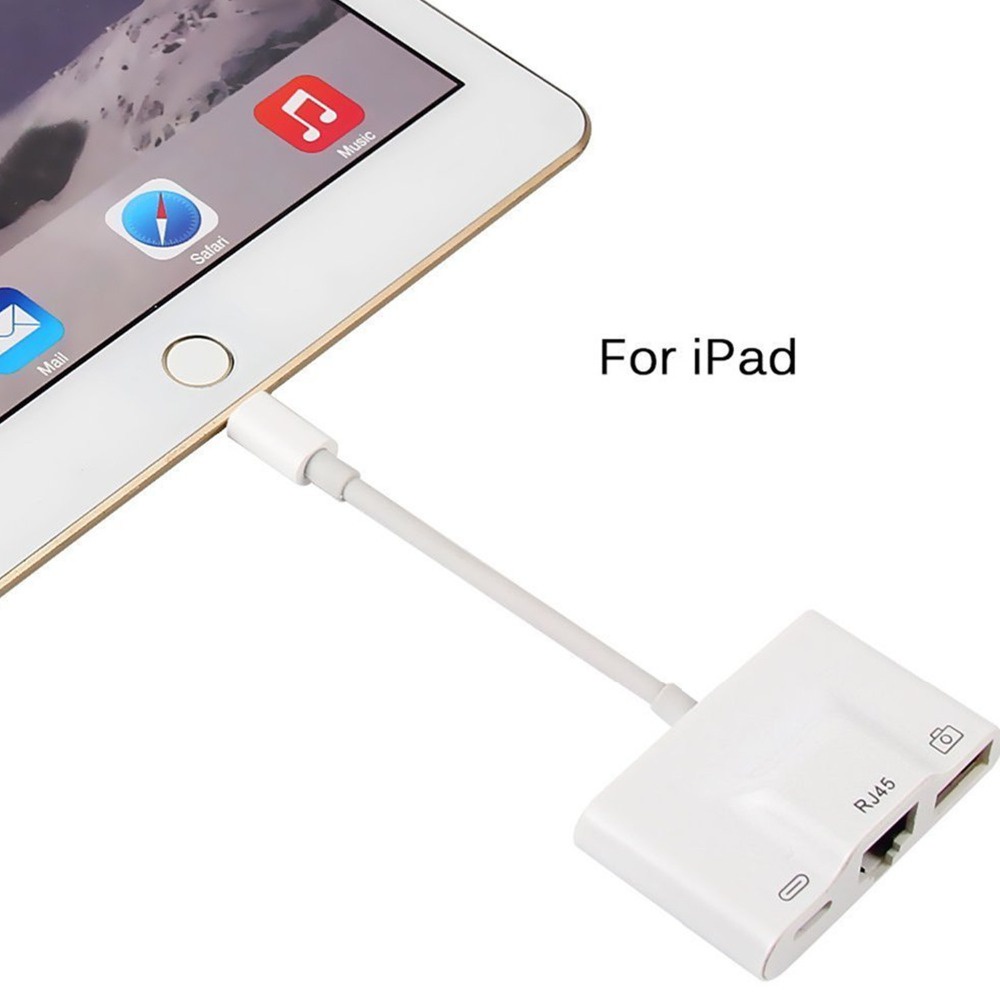 Dây Cáp Sạc Kết Nối Mạng LAN 1000M 100M Ethernet RJ45 Cho iPhone / iPad
