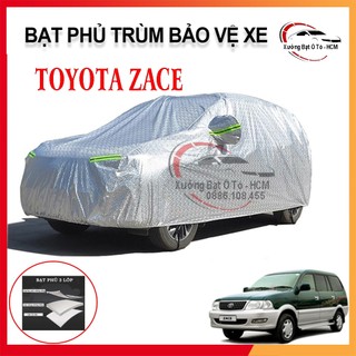 Bạt phủ xe ô tô 3 lớp tráng nhôm cao cấp, áo trùm bảo vệ xe toyota zace,