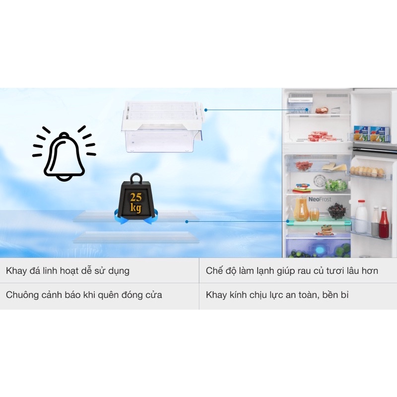 Tủ lạnh Beko Inverter trưng bày 200 lít RDNT200I50VS mới 99%