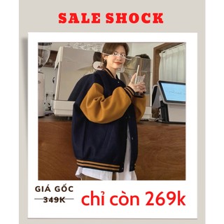 (Chất dạ cao cấp) Áo khoác bóng chày bomber dạ ép lót nỉ unisex nam nữ siêu dày dặn