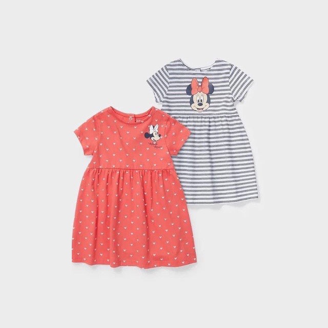 Set 2 váy HM Micky cho bé gái từ 10kg-23kg chất cotton thấm hút mồ hôi M065
