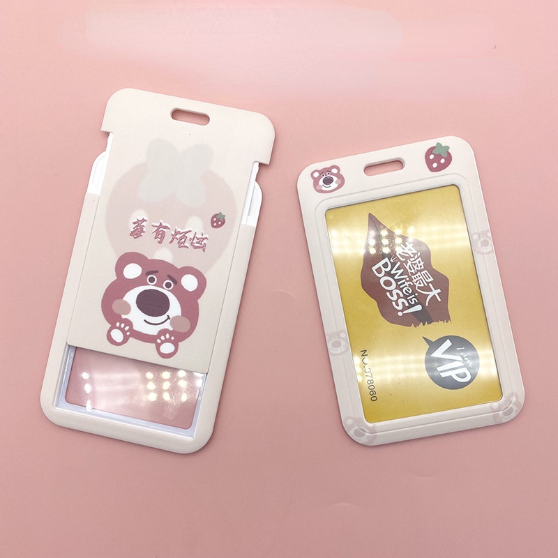 Hộp Đựng Thẻ Xe Buýt Kèm Búp Bê Và Dây Đeo Họa Tiết Chuột Minnie Hoạt Hình Dễ Thương