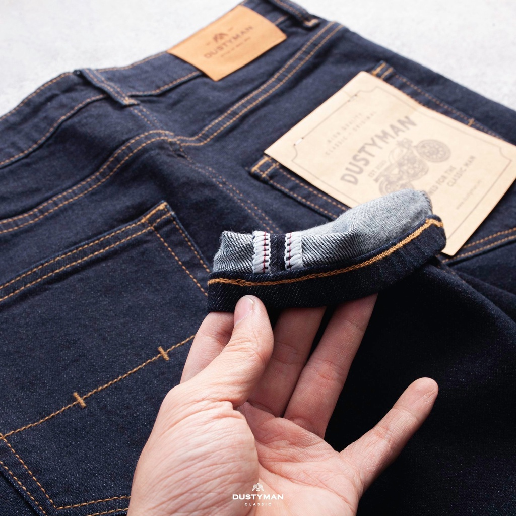 Quần Jean Slimfit Nam Tone Màu Indigo Cổ Điển DUSTYMAN