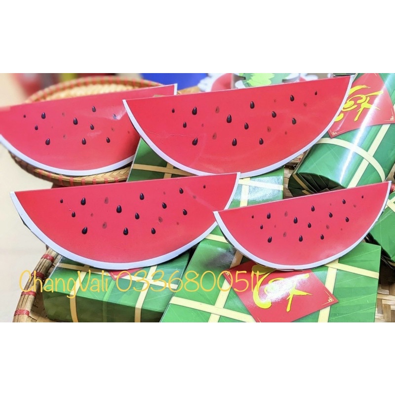 Sỉ mô hình bánh Chưng ,bánh Tét , Dưa Hấu bằng hộp Giấy gấp-trang trí Tết