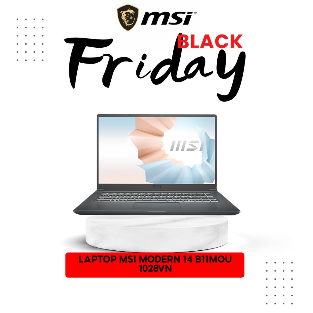 Laptop MSI Modern 14 B11MOU-1028VN (i3-1115G4 | 8GB | 256GB | Intel UHD Graphics | 14' FHD | Win 11)