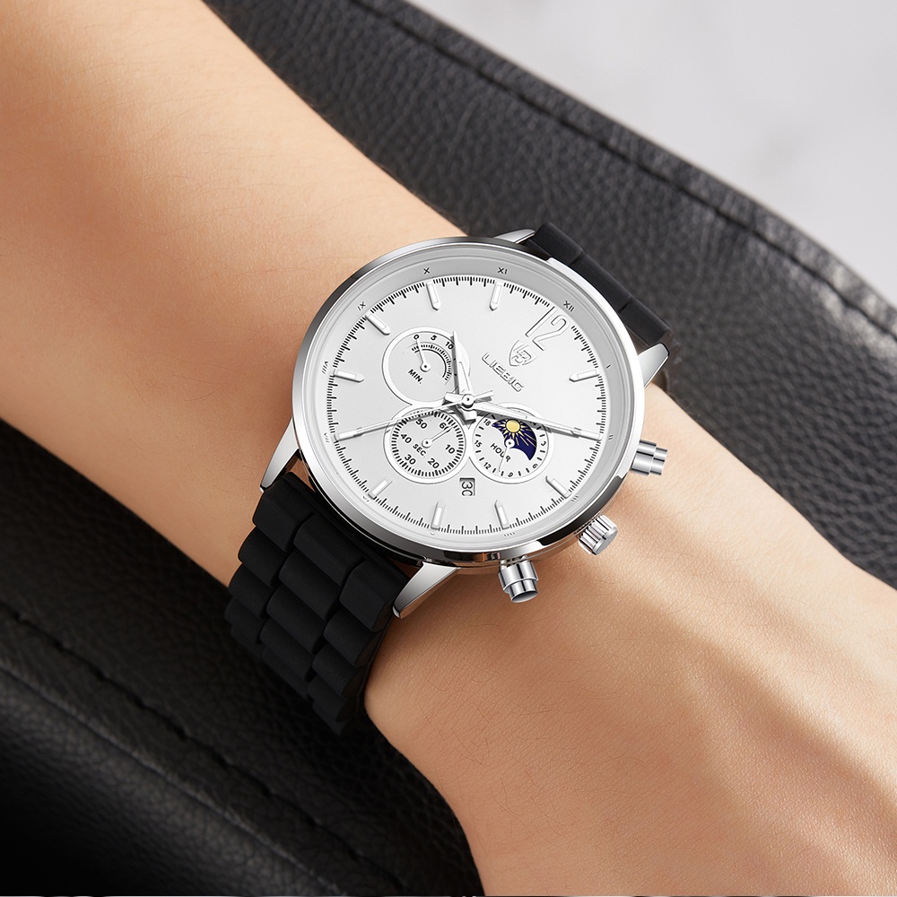 Đồng hồ quartz SKMEI hiển thị ngày tháng phối dây đeo silicon chống nước