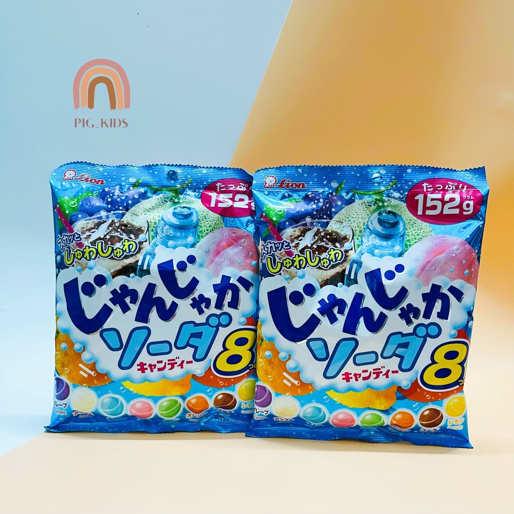 Kẹo Soda Trái Cây Lion 8 Vị Nhật Bản 152gr
