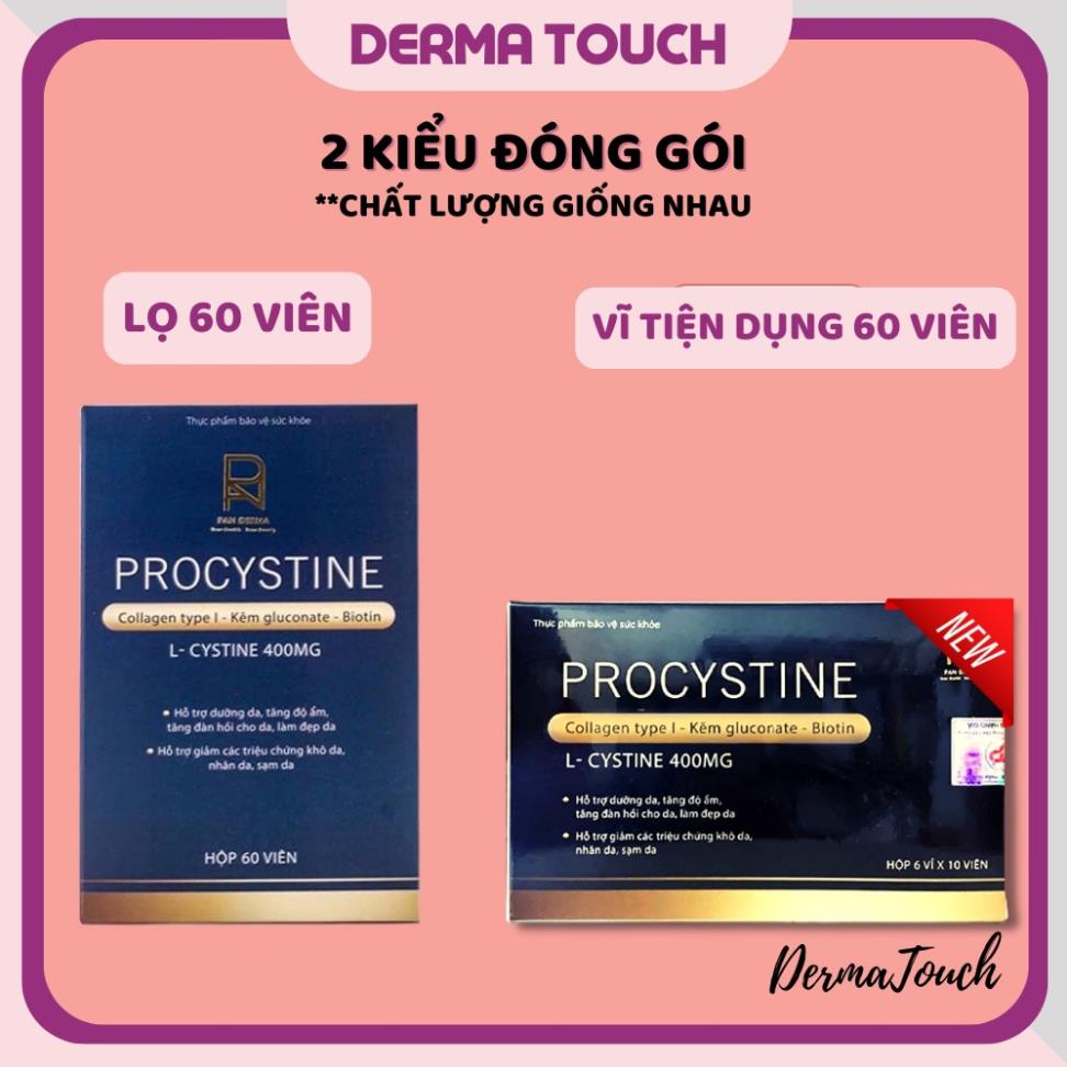 Procystine Viên uống giảm mụn trắng da đẹp tóc Procystine 60 viên Mẫu mới