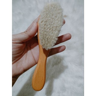 chổi phủi tóc cho barber cán gỗ có lông mền