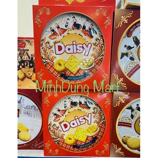 (Kèm túi xách )Bánh quy bơ Gold Daisy Hữu Nghị hộp thiếc 312g