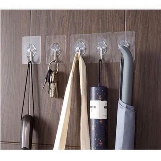 Set 10 móc dán tường trong suốt siêu dính