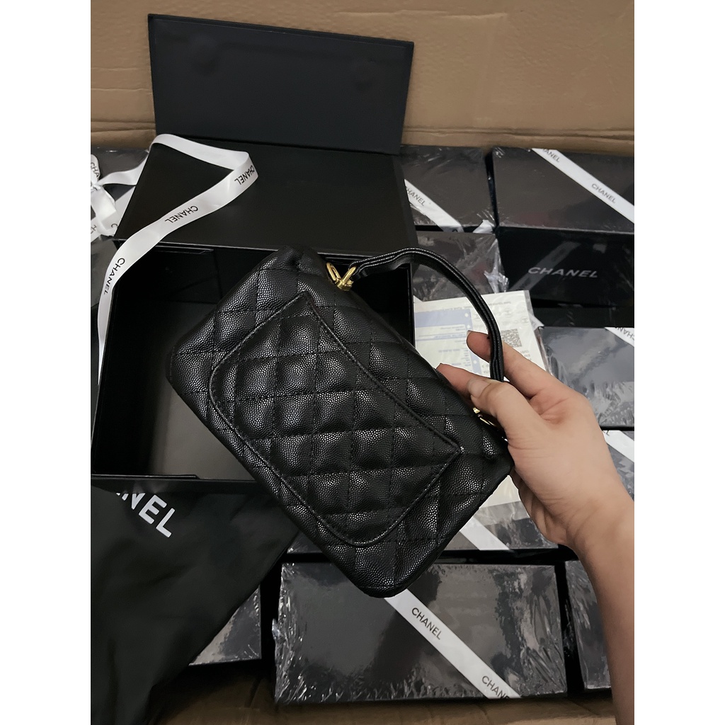 Túi Da Hạt Quai Xách Chần Trám size 20 Box xịn