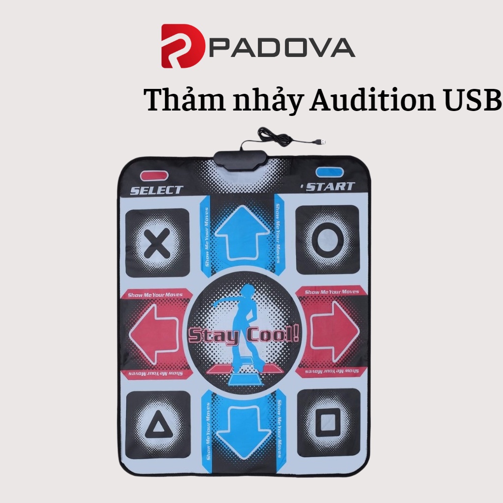 Thảm Nhảy Audition Kết Nối Máy Tính USB 11 Có Nhạc Dance, Thay Thế Tập Yoga PADOVA 7541
