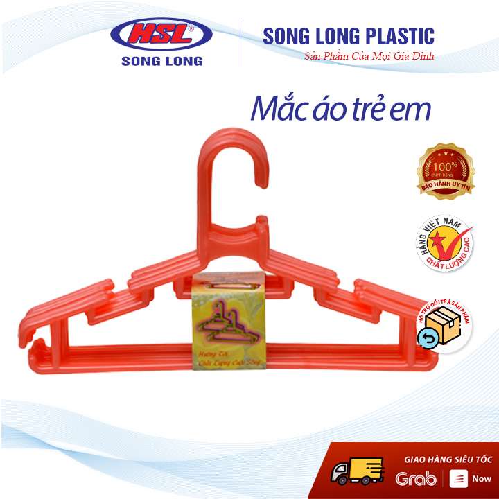 Combo 10 Chiếc Mắc Áo Trẻ Em Song Long