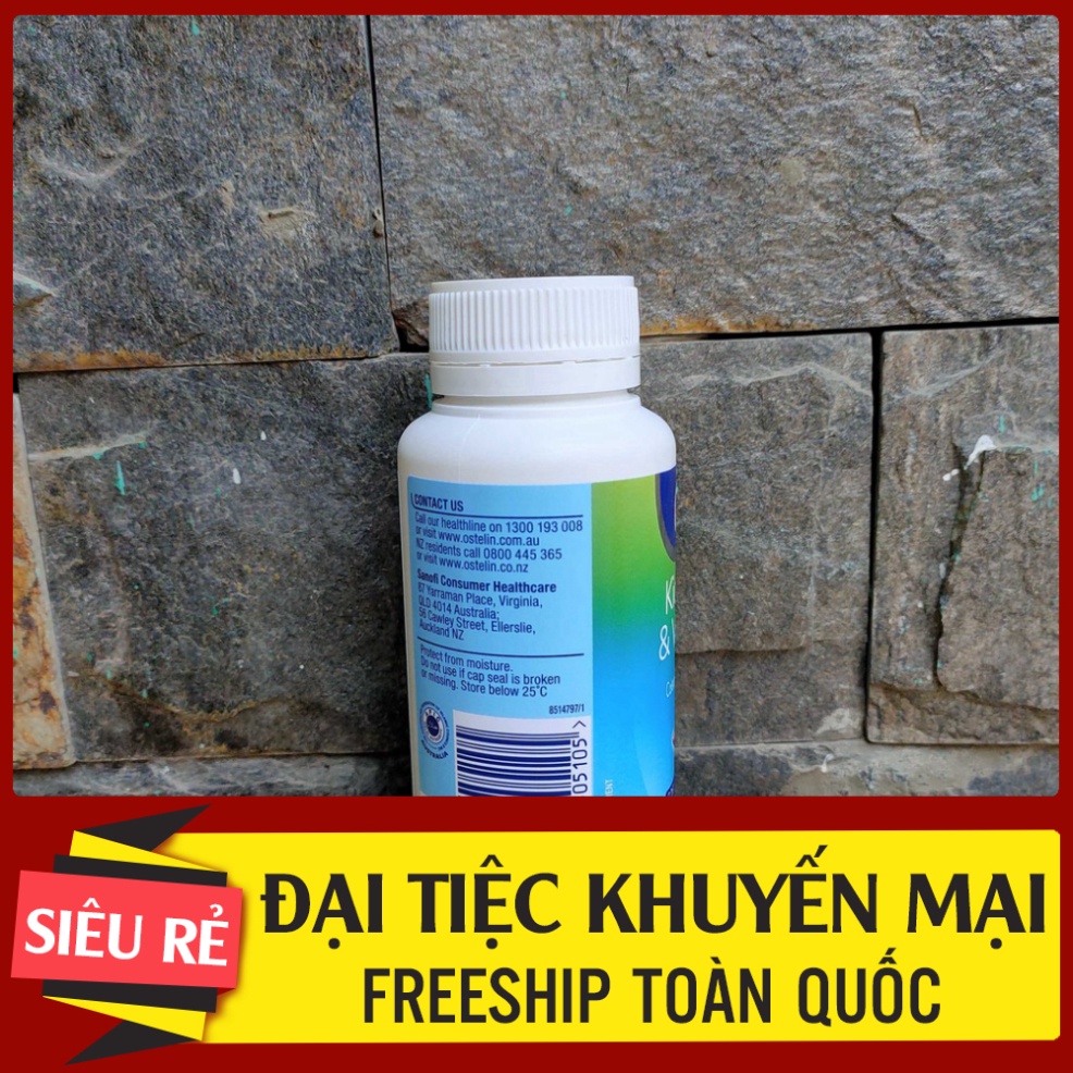 ĐẠI TIỆC TRI ÂN Viên kẹo ngậm nhai Ostelin Kids Calcium & Vitamin D3 90 viên Chewable Tablets bổ sung canxi osteline ch