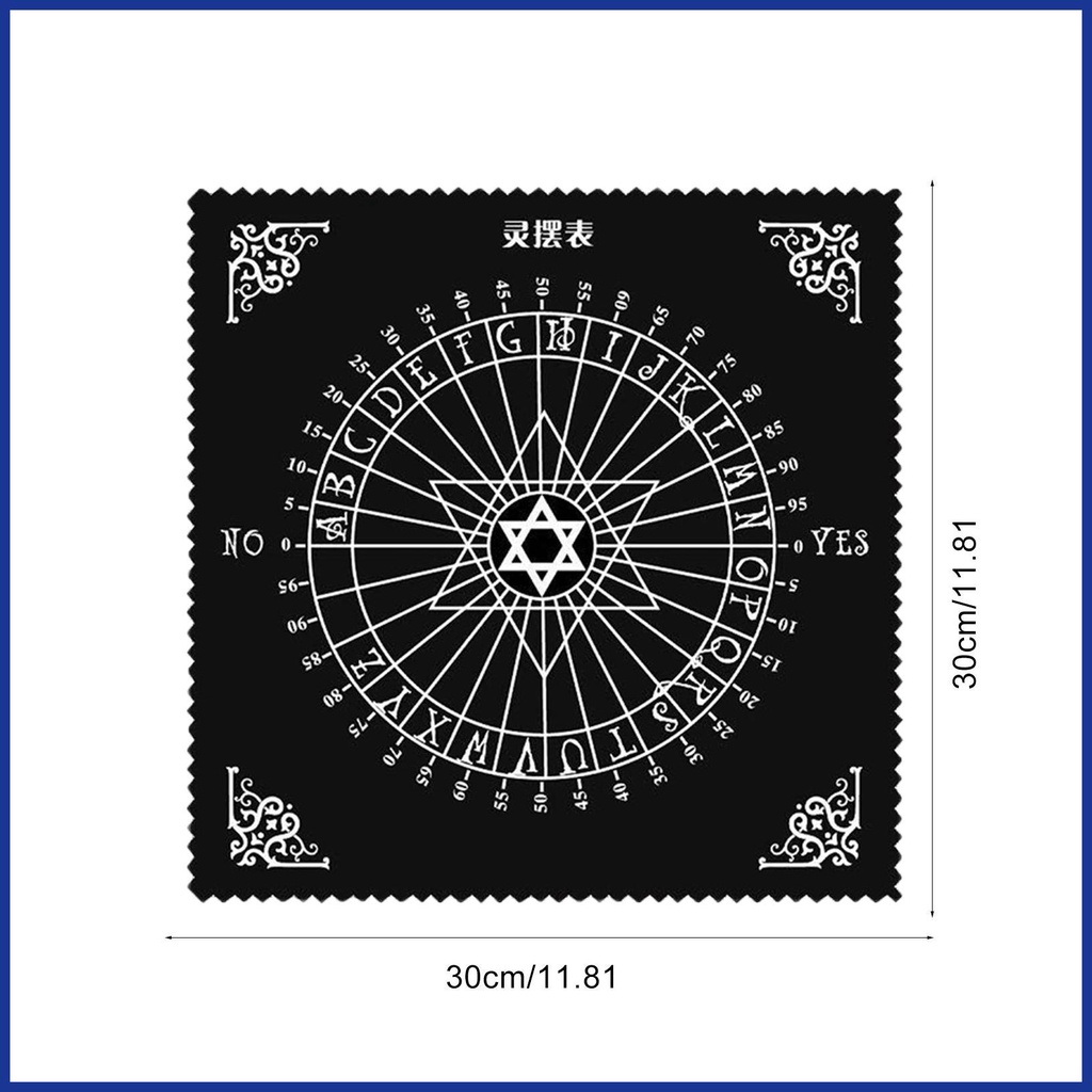 Khăn Trải Bàn Bói Tarot 11.81x11.81 Màu Đen