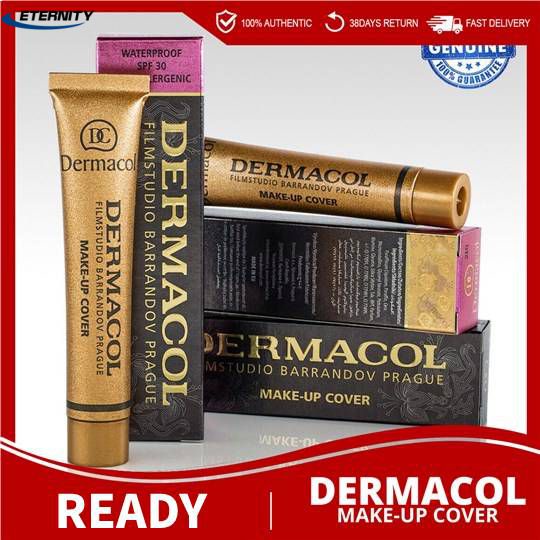 Thật 100% Dermacol Nhỏ Vàng Ống Chống Nắng Che Khuyết Điểm Mini Kem Nền/Chất Lỏng Liquid Foundation kem Nền Trang Điểm Trang Điểm 30G Sẵn Sàng
