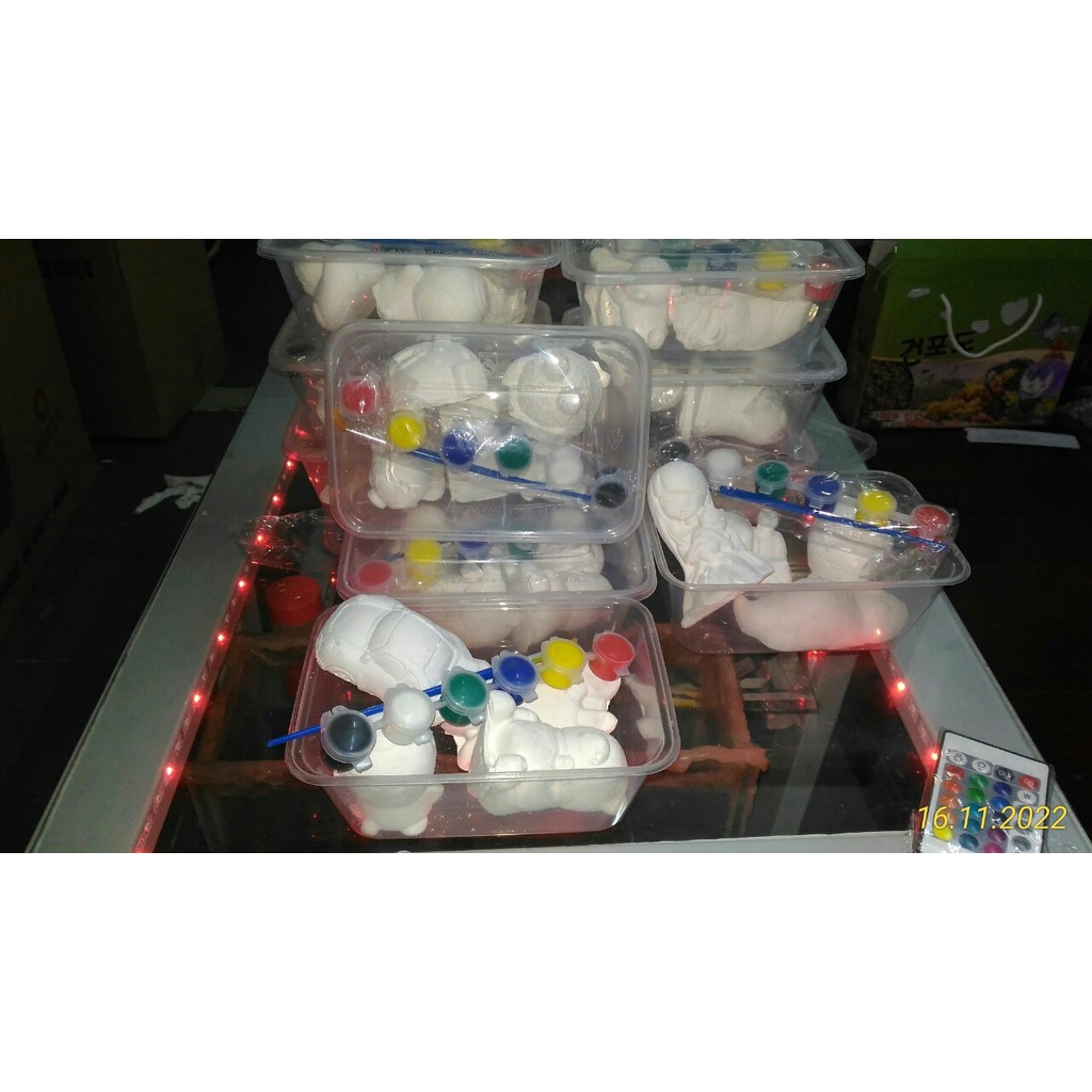 Hộp Tượng tô màu thạch cao 5-8cm