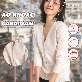 Áo khoác len nữ giữ nhiệt co giãn nhiều màu cardigan JACWATER V095