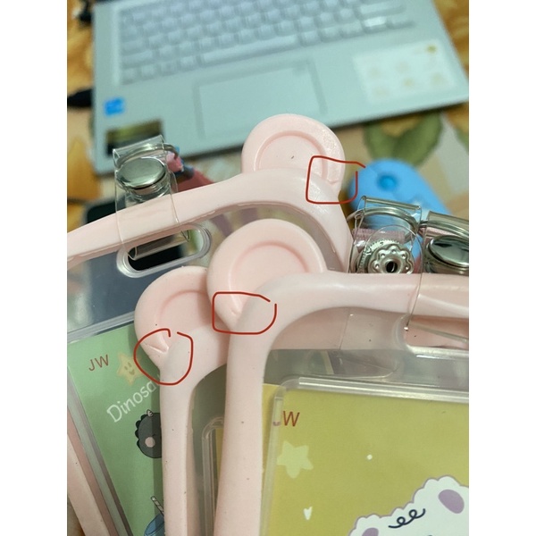 Dây đeo thẻ tai gấu, thỏ viền sillicon dẻo mẫu mới