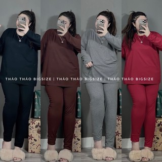 Bộ thun cotton tay dài bigsize - múp bigsize 60-100kg