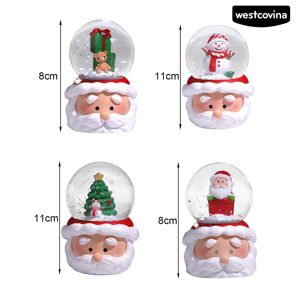 [Hot]☃Quả Cầu Tuyết Hoạt Hình Trang Trí Cây Thông Noel