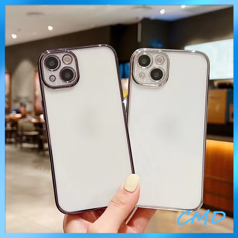 Ốp Điện Thoại Trong Suốt Mạ Vàng Sang Trọng Cho Iphone 7 8 plus / X / xsmax / 11 / 11pro Max / 12 / 12pro / 12 promax / 13 / 14 plus pro promax-1005
