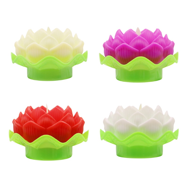 Đèn LED Hình Hoa Sen Nổi Trên Mặt Nước Trang Trí Hồ Bơi/Sân Vườn