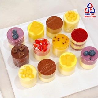 50 Ly panna cotta tròn LC-86, mousse nhỏ, tiramisu tráng miệng tiệc trà, bánh ngọt, cưới hỏi