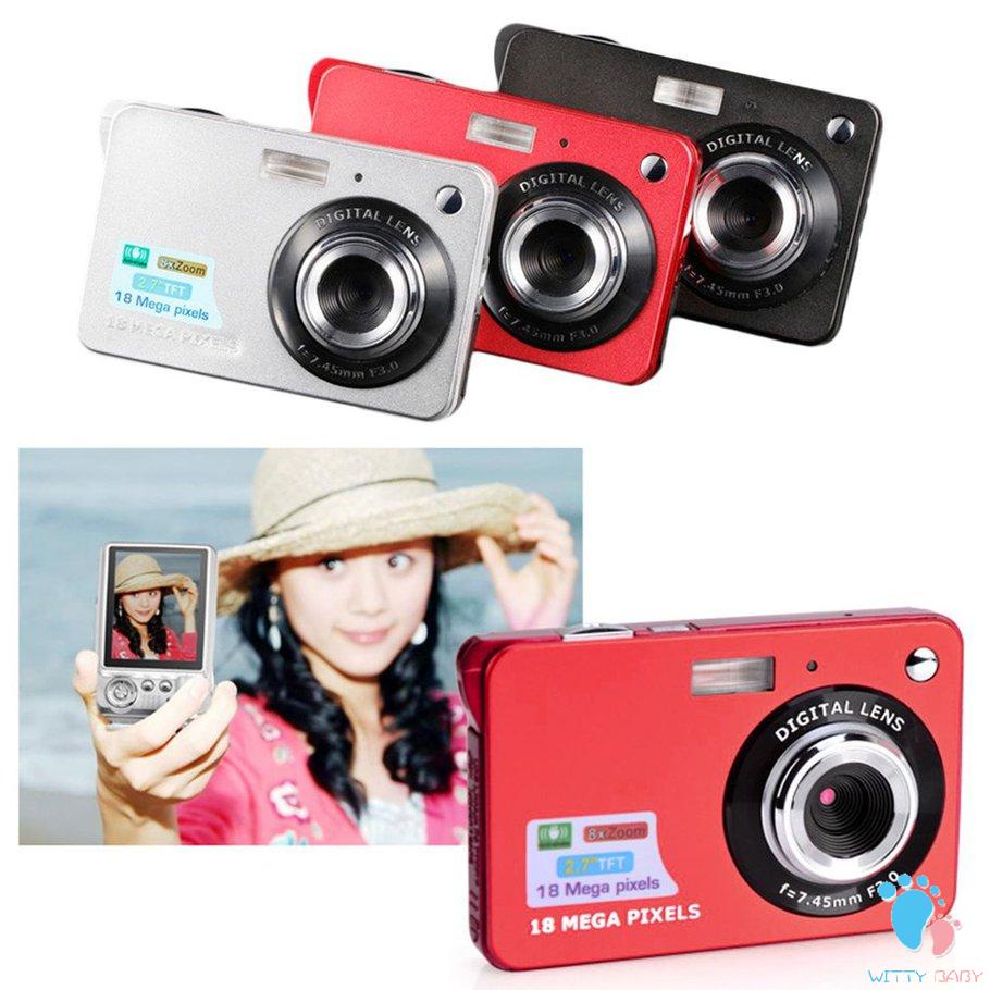 2.7 Inch TFT LCD Display 18MP 720P 8x Zoom HD Digital Camera Anti-Shake Camcorder Videos CMOS Micro Camera Children Gift