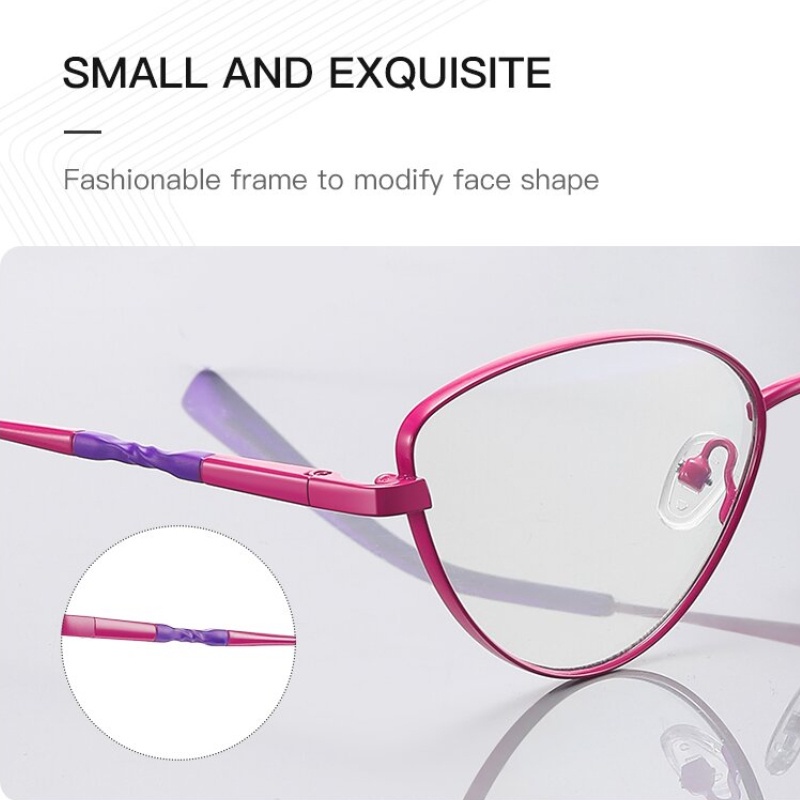 Kính Mát Mắt Mèo Gọng Kim Loại Nhỏ Chống Ánh Sáng Xanh Thời Trang Phương Tây Cho Nữ