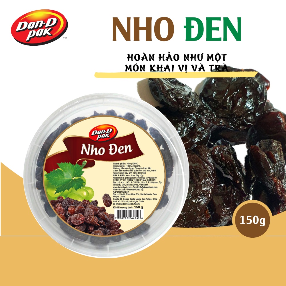 Nho đen size lớn nhập khẩu Mỹ - Dan D Pak 150g
