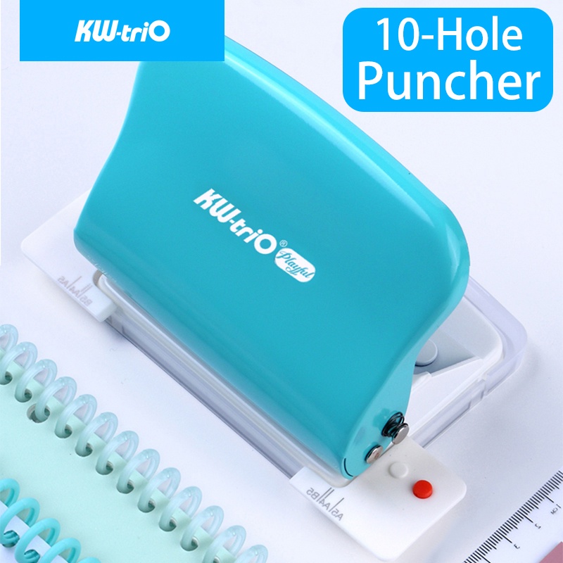 10 Lỗ Kim Loại Dưới Cấu Trúc Cơ Thể Nhựa Đáy Nhựa Đục Lỗ Cho Tài Liệu / Tài Liệu Nhẹ Màu Xanh Dương / Trắng